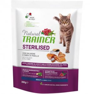 NATURAL TRAINER 300 gr crocchette per GATTI STERILIZZATI al SALMONE