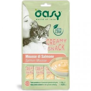 OASY GATTO SNACK mousse SALMONE 4 X 15gr