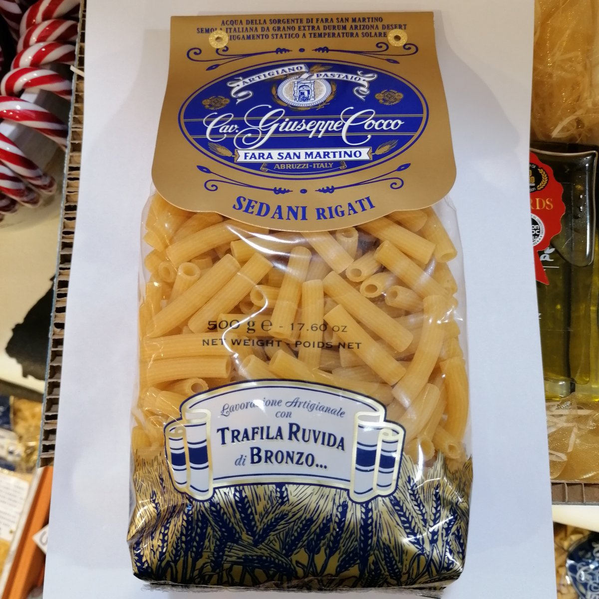 Sedani 500gr  pastificio cav. GIUSEPPE COCCO sedani maccheroni pasta sedanini