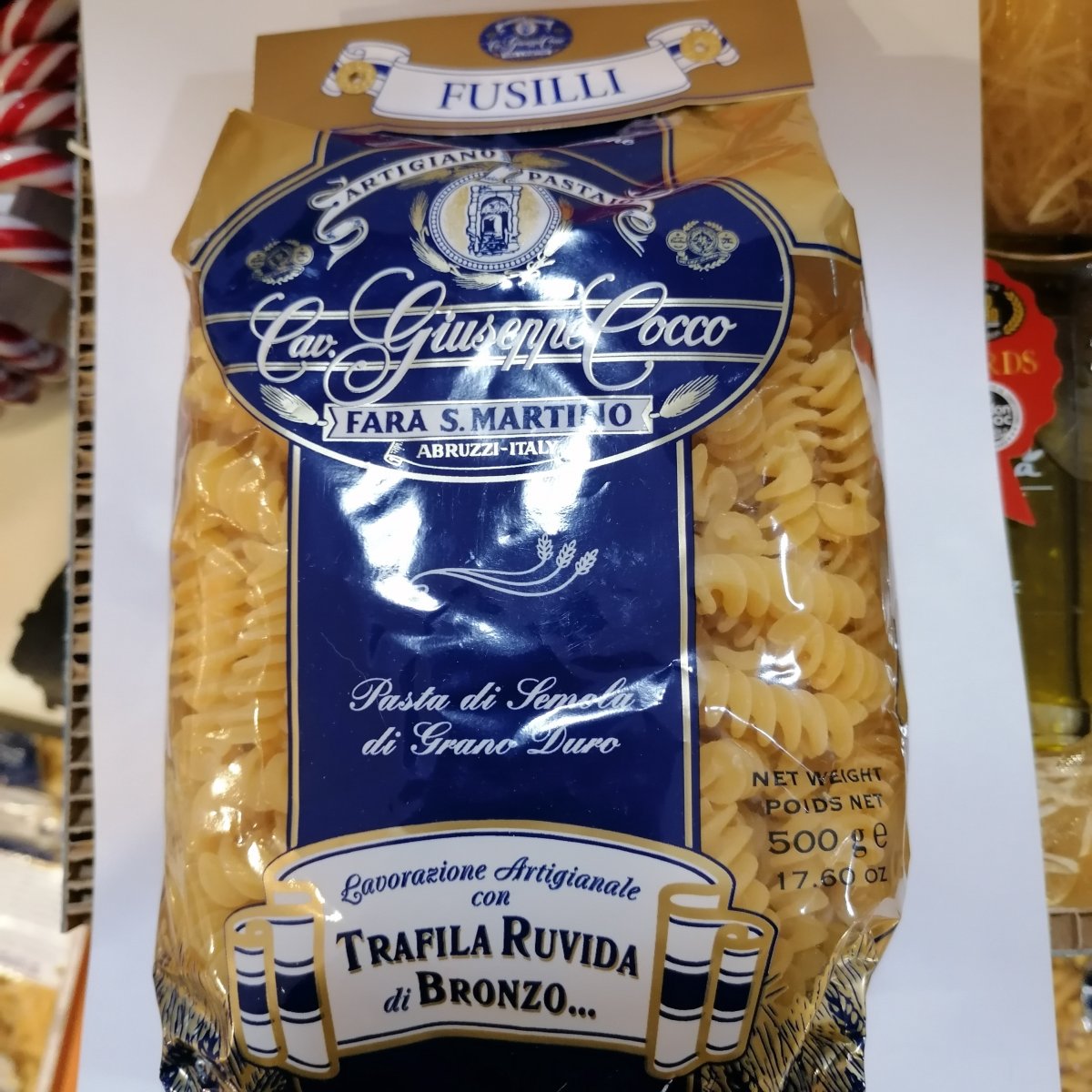 Fusilli 500gr  pastificio cav. GIUSEPPE COCCO sedani maccheroni pasta attorcigliati