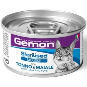 Gemon - Mousse Gatto Sterilizzato - 85gr -  Tonno & Maiale
