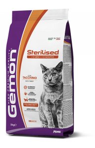 Gemon Crocchette - Gatto Sterilizzato - 2kg - Tacchino