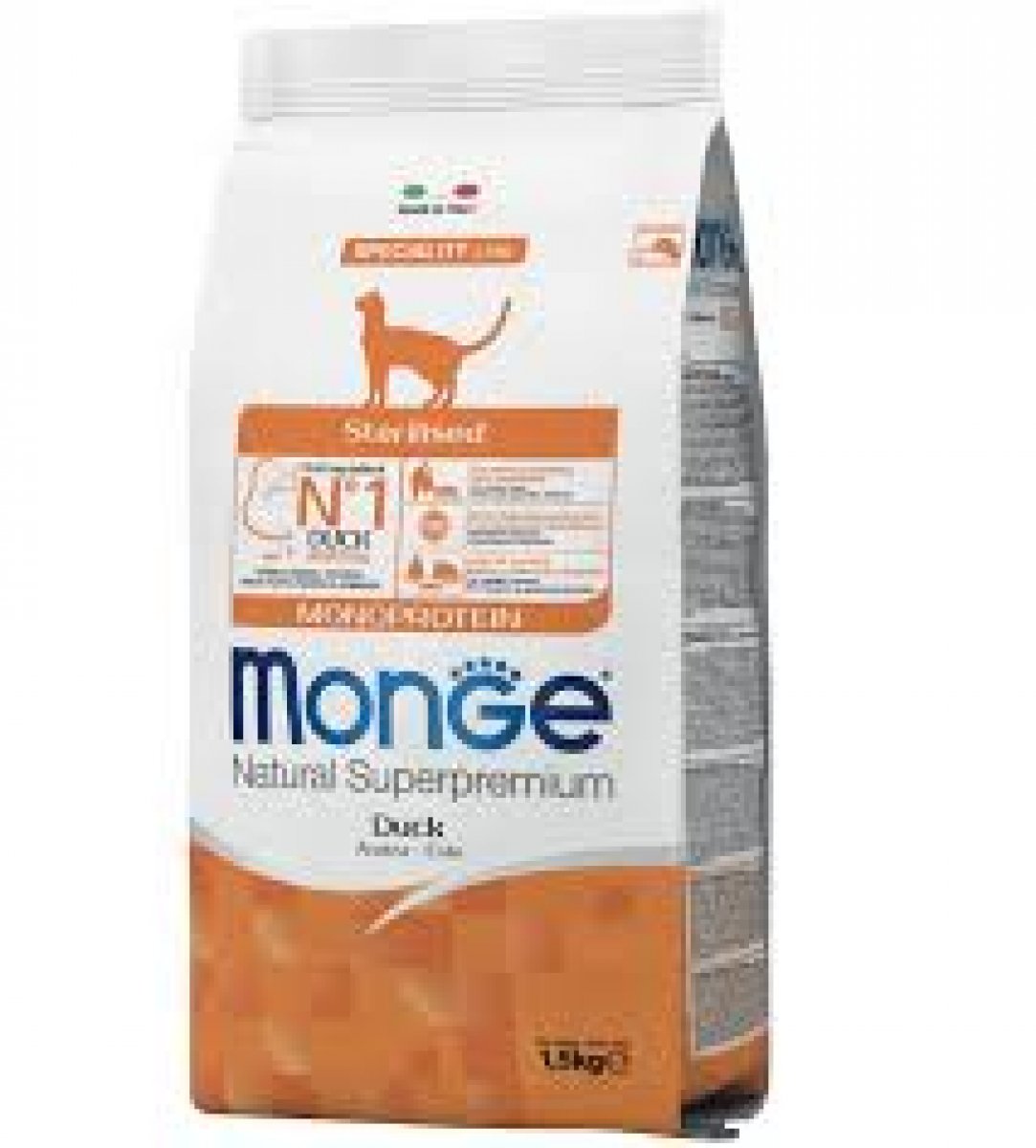 Monge Sterilised con Anatra per Gatto 1,5kg 