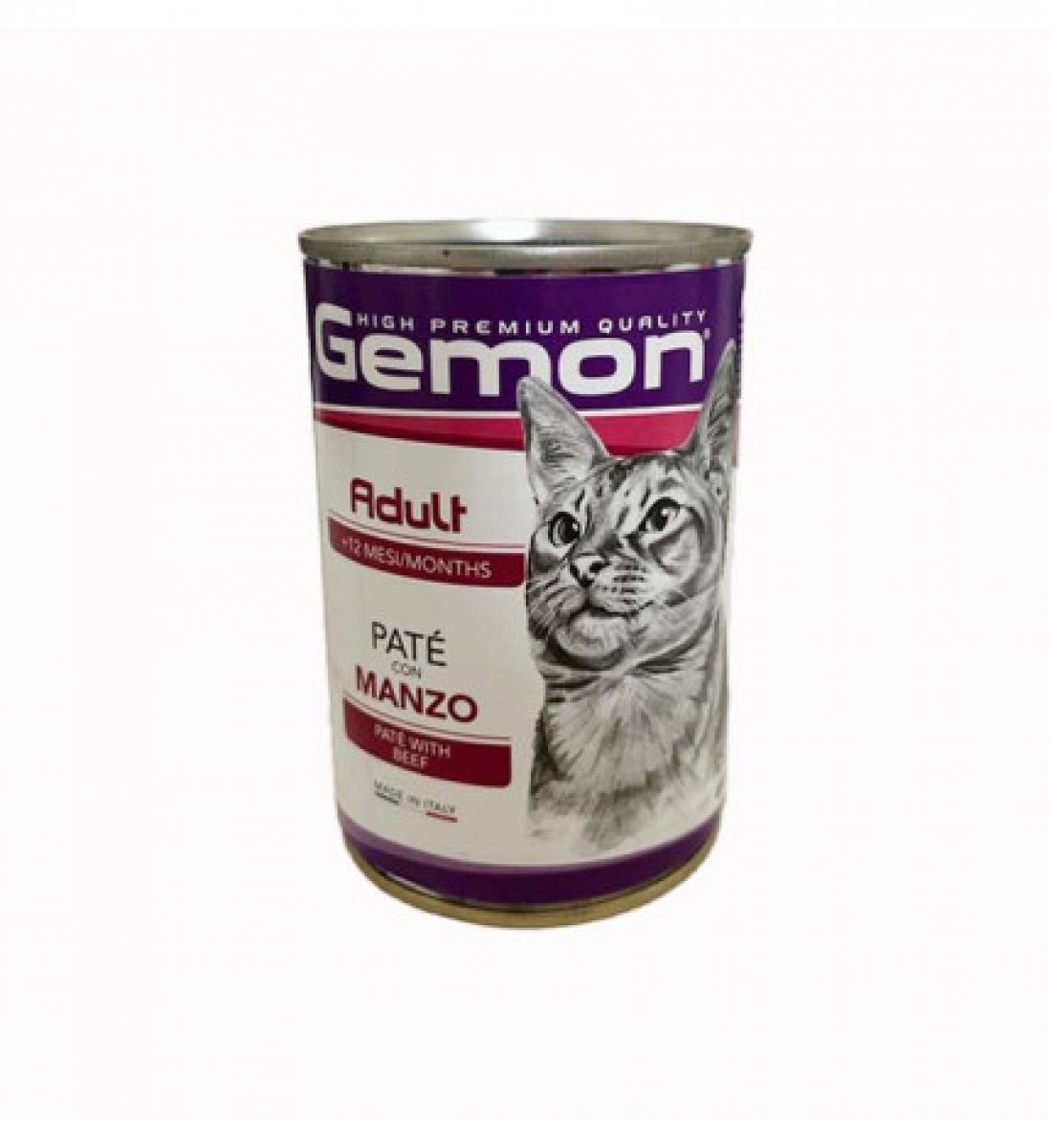 Monge gatto gemon adult pate' al manzo da 400 gr in lattina