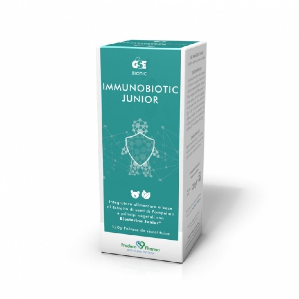 GSE Immunobiotic Junior - Prodeco Pharma Integratore a base di estratto di semi di pompelmo, Biosterine®, Uncaria e Ananas utile per aumentare le difese immunitarie. Flacone da 120 g