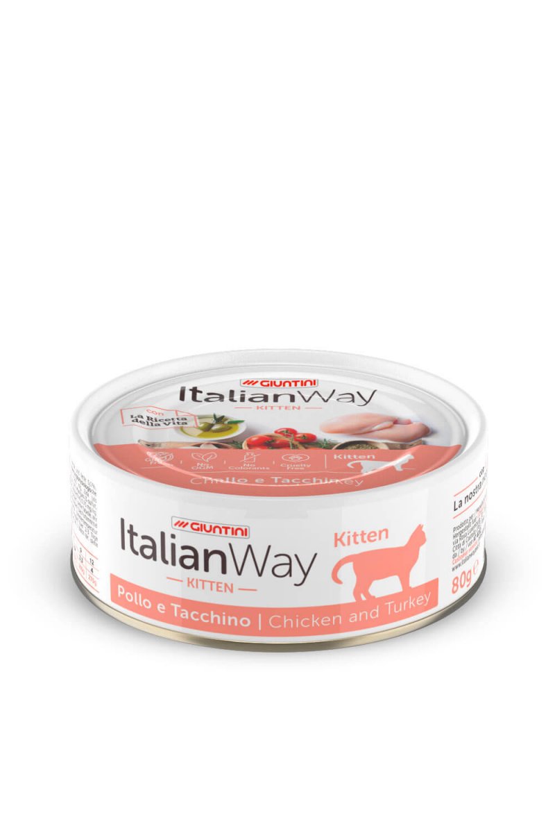 ITALIAN WAY KITTEN 80gr umido per gattini POLLO E TACCHINO 