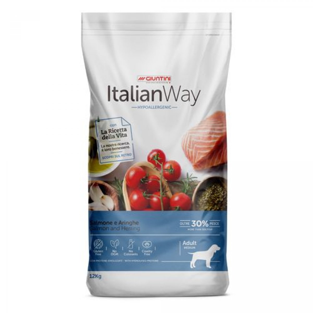 ITALIAN WAY HYPOALLERGENIC 12Kg per CANI adulti SALMONE