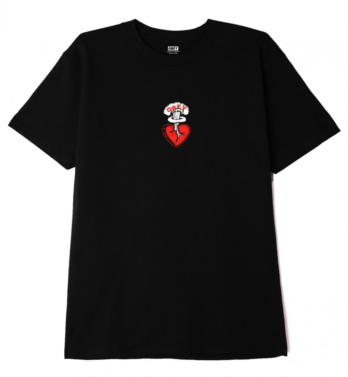 OBEY T-shirt Broken Heart Classic tee Black Obey Clothing