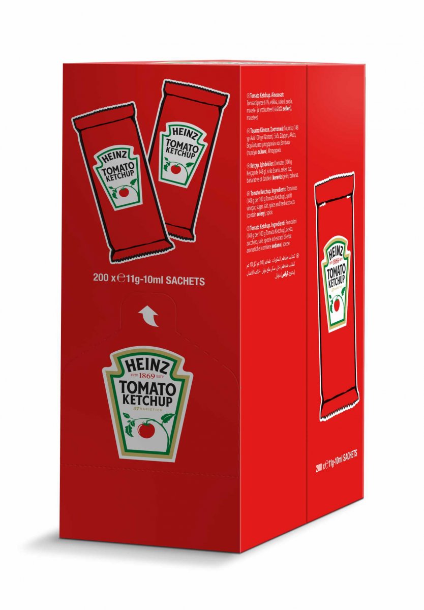 KETCHUP HEINZ IN BUSTINE (200 PEZZI) HDS SPA A SOCIO UNICO