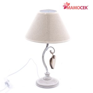 LAMPADA abat-jour grigio cuore h33