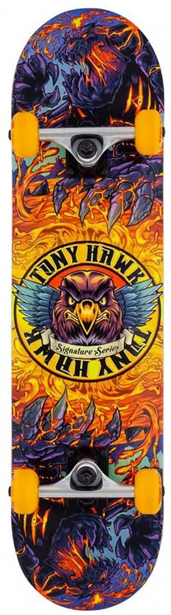 Tony Hawk 360 Hawk LAVA skateboard completo professionale 7.75