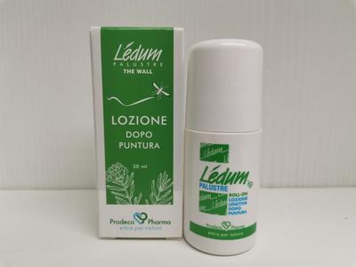 LEDUM THE WALL - Lozione Lenitiva Dopo Puntura - Prodeco Pharma Lozione lenitiva dopo puntura a base di Ledum Palustre, Calendula e olio essenziale di Menta, è ideale per risolvere le irritazioni cutanee. Flacone Roll-on da 30 ml