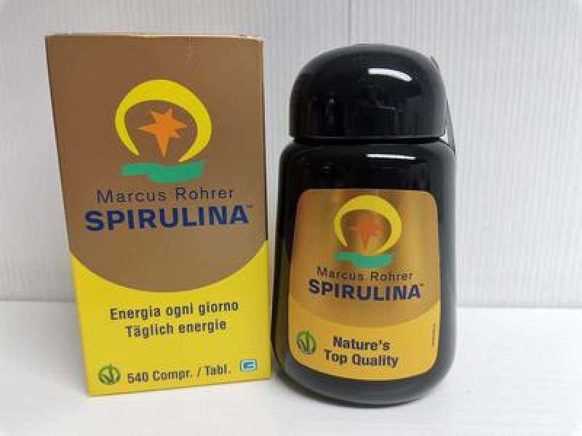 SPIRULINA ® Marcus Rohrer 540 compresse Microalga ricca di sostanze nutritive indicata per mantenere la funzionalità del tessuto muscolare, come sostegno allo stress psico-fisico, come rinforzo del sistema immunitario. Confezione da 540 compresse