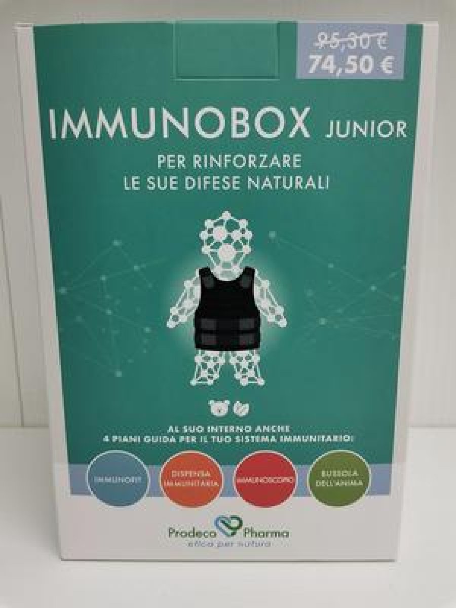 GSE IMMUNOBOX JUNIOR - Prodeco Pharma Kit specifico per la prevenzione e il rinforzo delle difese immunitarie.Il Kit BAMBINI, valido per un mese, contiene: 2 flaconi GSE Immunobiotic Junior + 30 flaconcini GSE Symbiotic Junior.