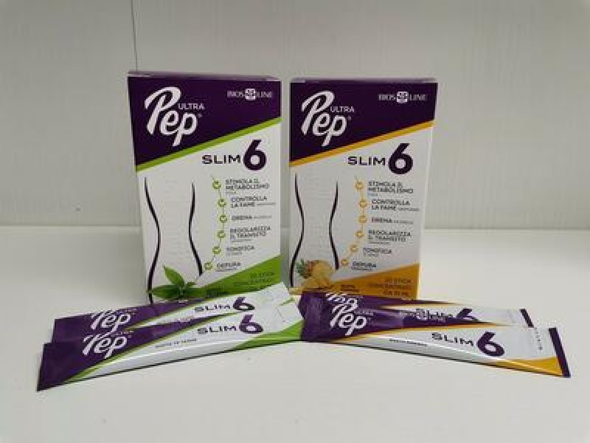 ULTRA PEP® Slim 6 - 20 bustine concentrate - GUSTO TE' VERDE - BIOS LINE Ultra Pep® Slim 6 - 6 azioni in 1 per la perdita di peso. 20 stick concentrati da 10ml GUSTO TE' VERDE
