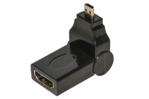 ADATTATORE MICRO HDMI MASCHIO - HDMI FEMMINA CON CONNETTORE INCLINABILE