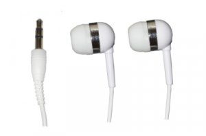 AURICOLARI STEREO CON 4 CUSCINETTI DI RICAMBIO COLORE BIANCO