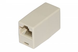 ACCOPPIATORE TELEFONICO 2 CONNETTORI RJ45 - 8P8C FEMMINA/FEMMINA COLORE BIANCO