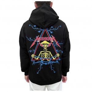 MUSHROOM Felpa con Cappuccio MUSH ROOM Hoodie Black