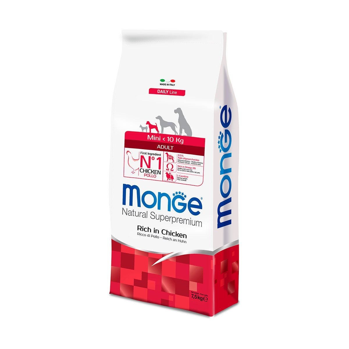 MONGE CANE SUPERPREMIUM MINI ADULT POLLO 7,5KG