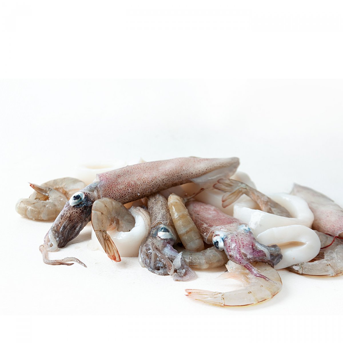 Frittura di mazzancolle, calamari e anelli di totano (0,5kg per 1 persona) frittura di pesce