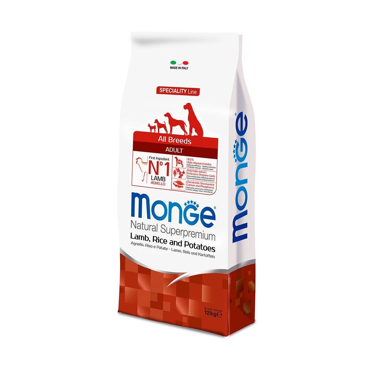 MONGE CANE SUPERPREMIUM ALL BREED AGNELLO RISO PATATE 2,5KG