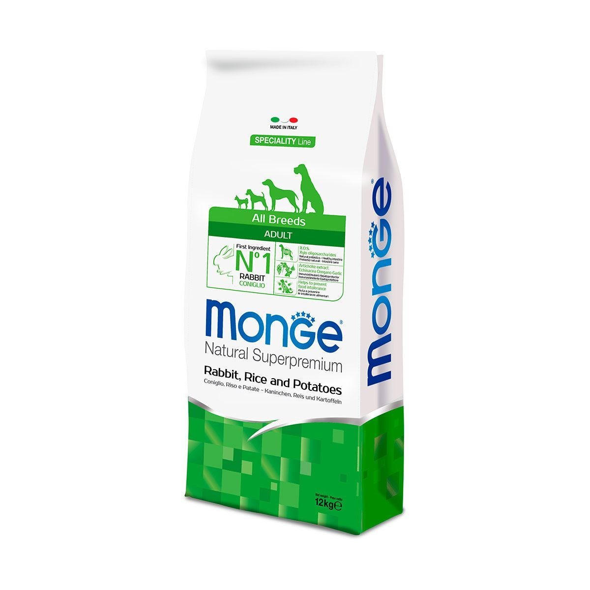 MONGE CANE SUPERPREMIUM ALL BREED CONIGLIO RISO 12KG
