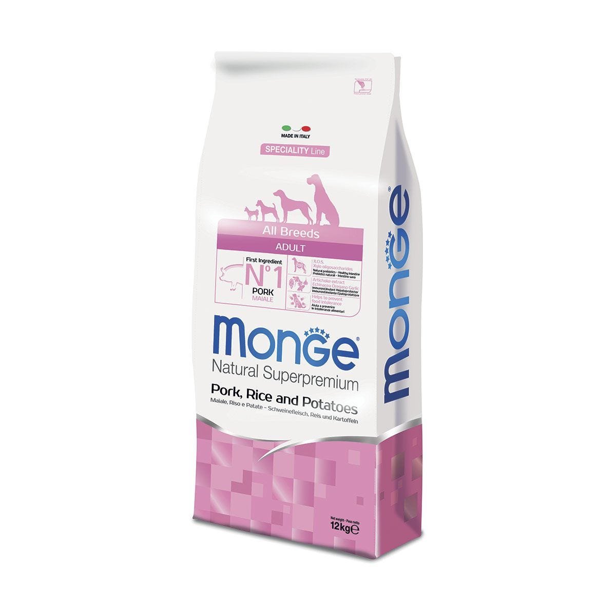 MONGE CANE SUPERPREMIUM ALL BREED MAIALE RISO PATATE 12KG
