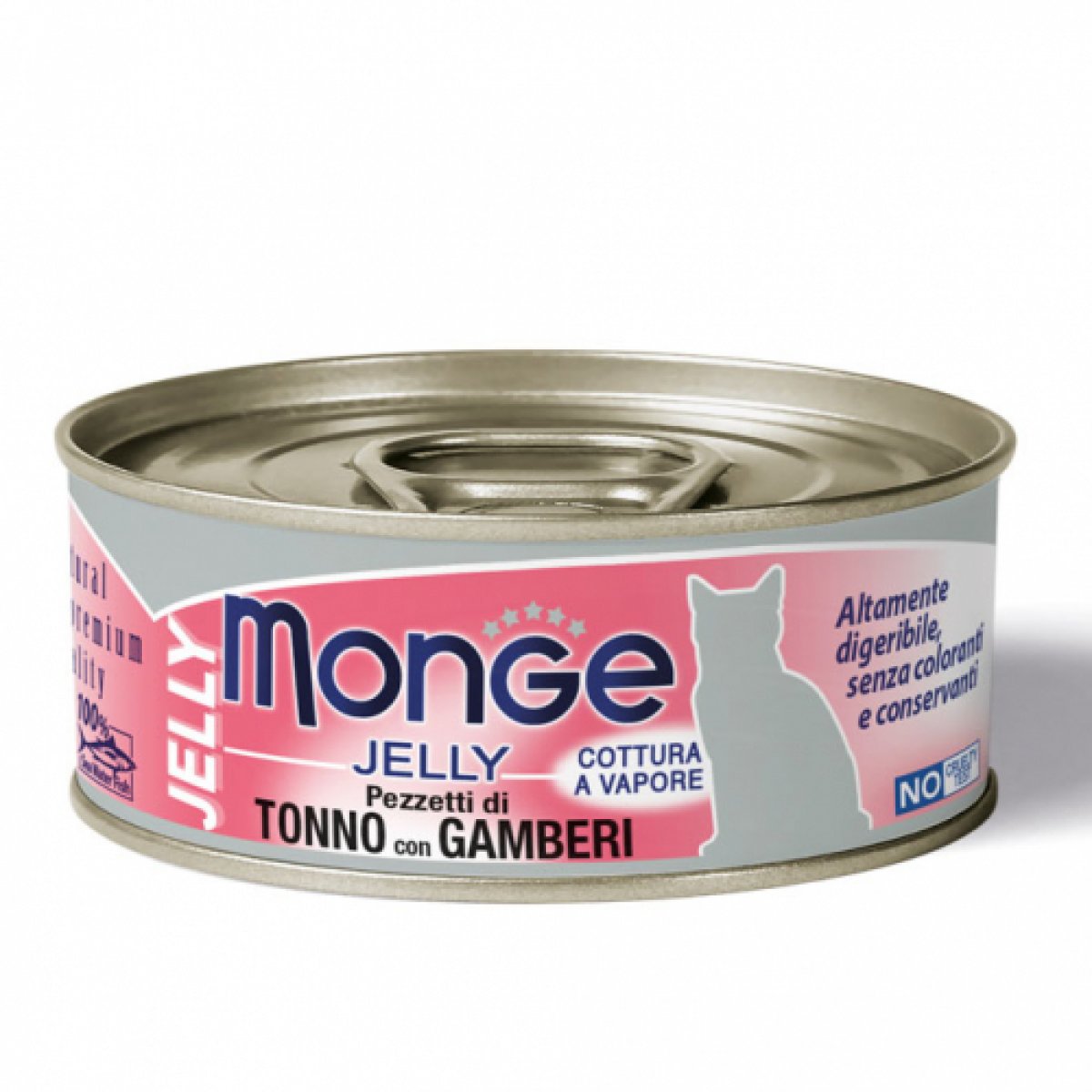 MONGE CAT 80gr - lattina TONNO GAMBERETTI jelly 