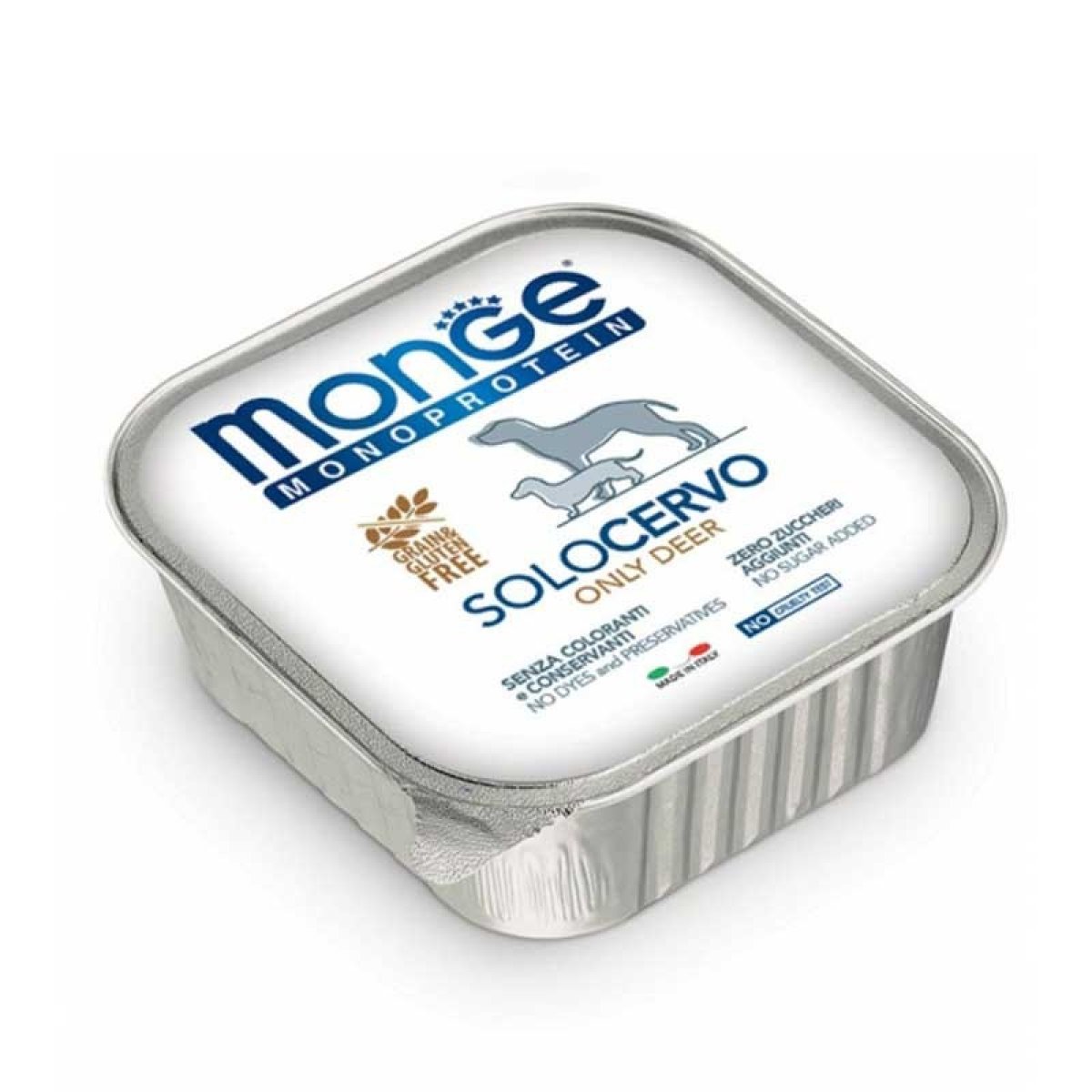 MONGE CANE MONOPROTEICO 100% SOLO CERVO PATE' 150GR
