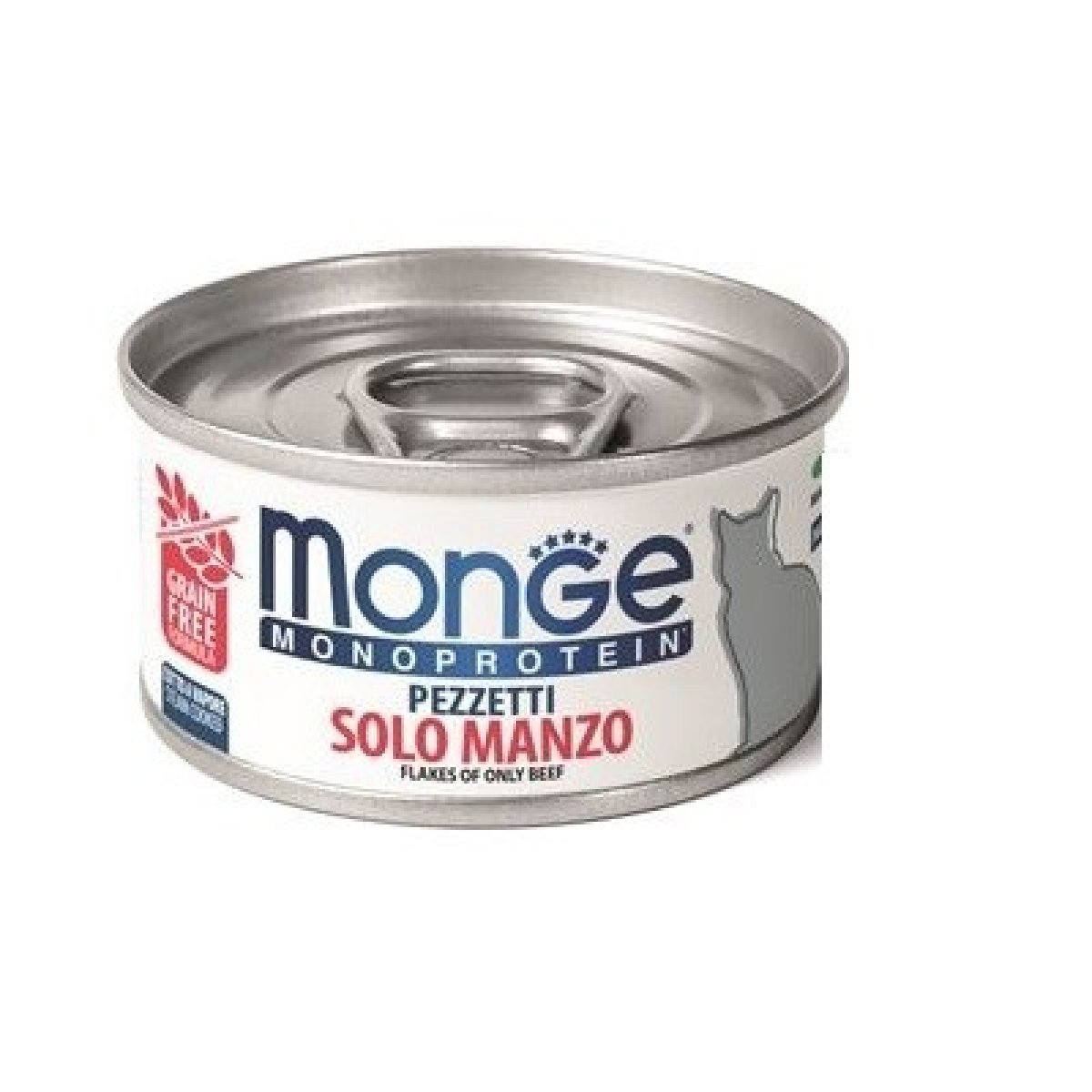 MONGE GATTO UMIDO MONOPROTEICO 100% MANZO 80GR