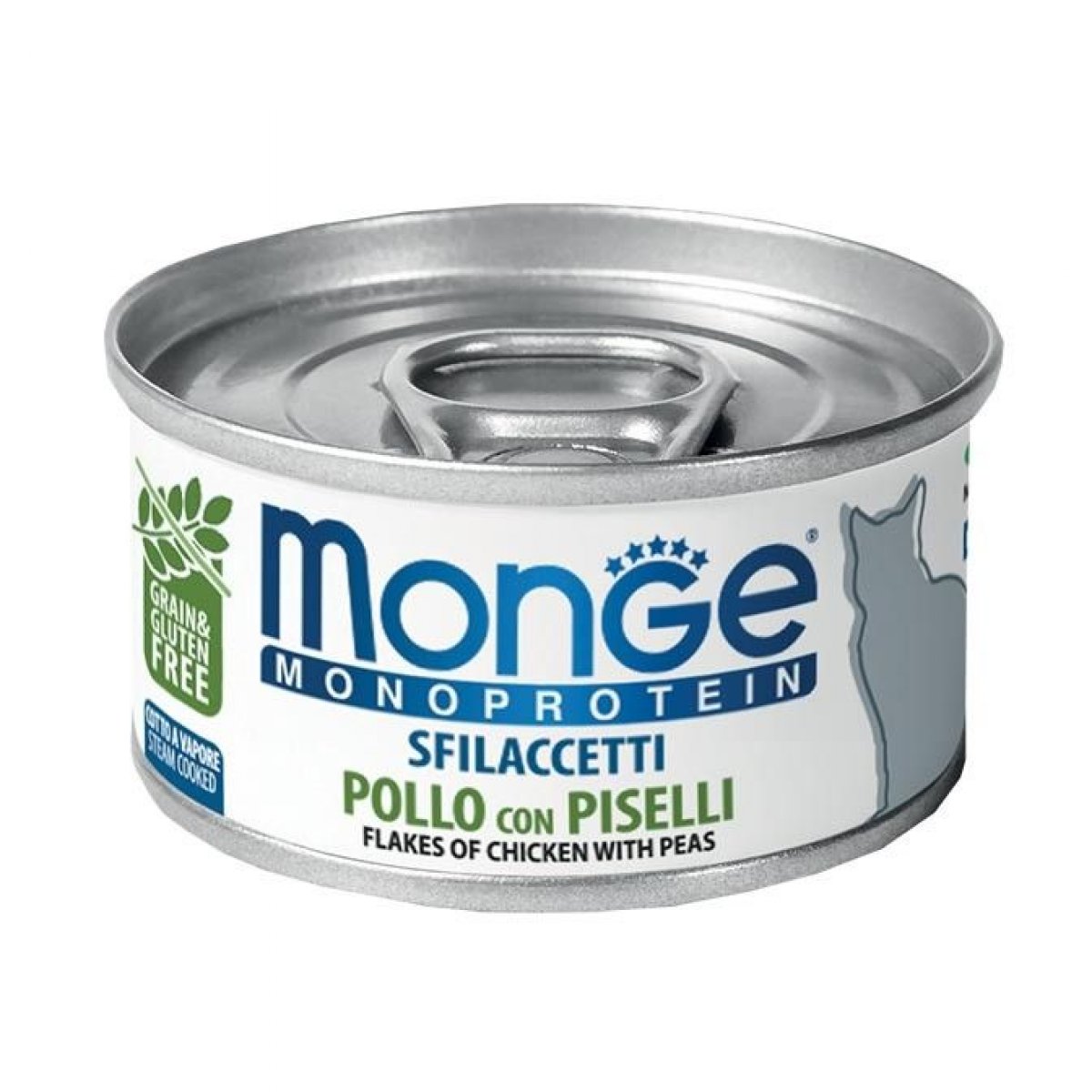 MONGE GATTO UMIDO MONOPROTEICO 100% POLLO PISELLI 80GR