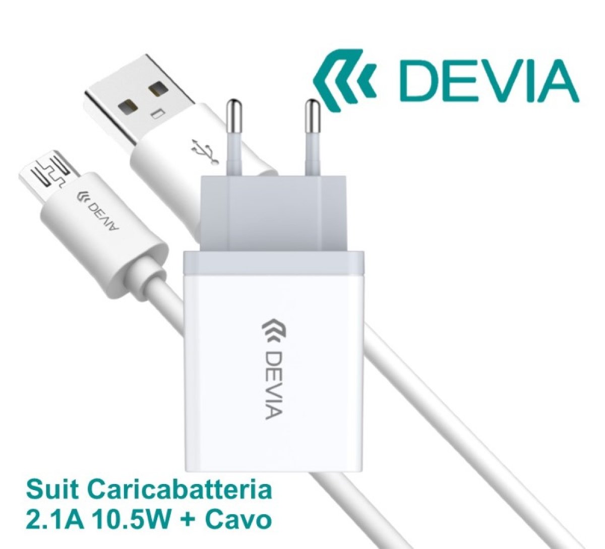 Suit Carica Batteria 2,1A e Cavo lightning iOS Apple MFI 