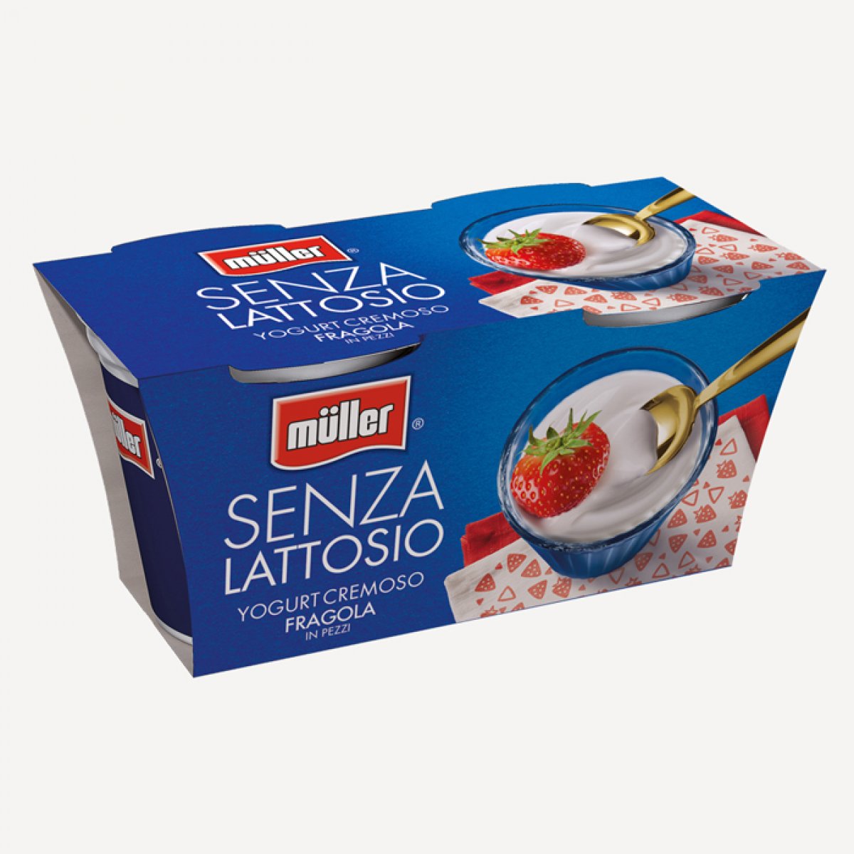 yogurt senza lattosio alla fragola muller 2 X 125gr 