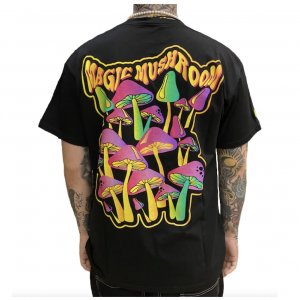 MUSHROOM T-Shirt MAGIC MUSH tee Black