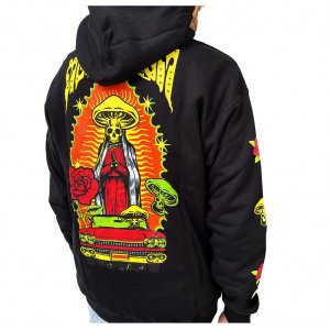 MUSHROOM Felpa con Cappuccio Guadalupe Hoodie Black