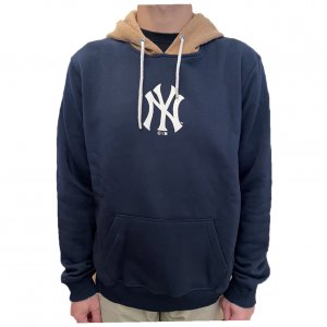 Felpa con cappuccio burnside top cup navy brown