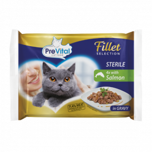 PREVITAL 4 buste GATTO STERILIZZATO 100 gr salmone