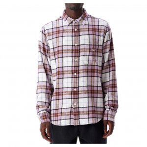 OBEY CAMICIA FLANELLA VINCE WOVEN ITALIAN CLAY