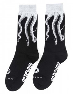Octopus Calzini Jacquard socks Taglia unica BLACK White