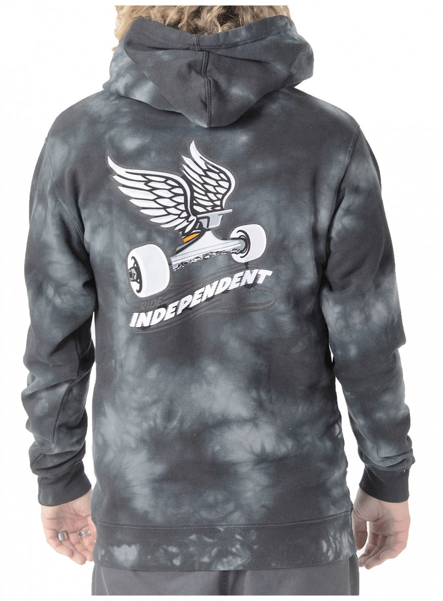 Independent Felpa con Cappuccio Take Flight Hood Tie dye grigio Independent