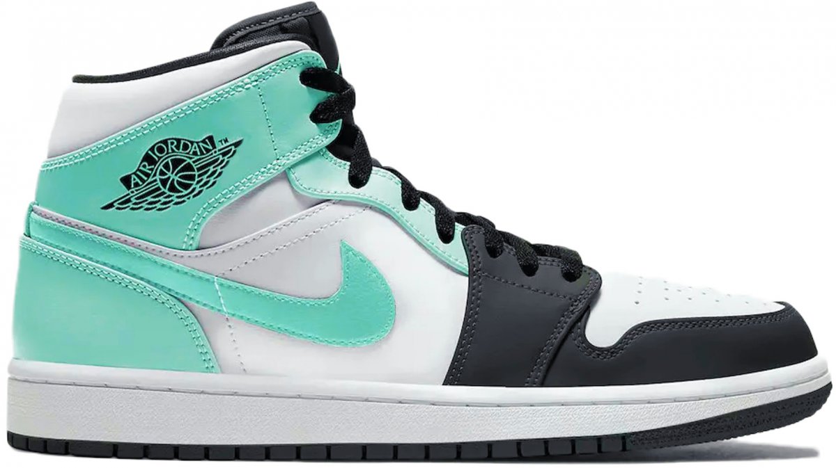 NIKE Air Jordan 1 Mid Tropical twist Black White New 2021 Jordan 1 Nero Bianco rosso