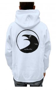 OLLIE TRICK Skate Logo Hoodie Skateboard Alta qualita' White