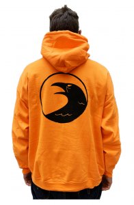 OLLIE TRICK Skate Logo Hoodie Skateboard Alta qualita' Orange