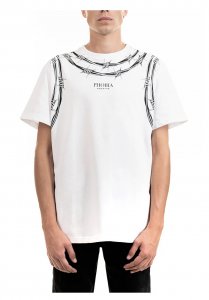 Phobia Archive T-Shirt with Barbed wire WHITE
