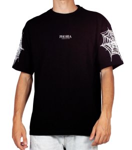 Phobia Archive T-Shirt Cobweb Ragnatela 2022 Black White