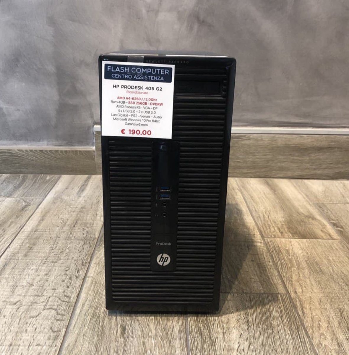 HP PRODESK 405 G2 A4-6250J 4GB SSD256GB WIN 10