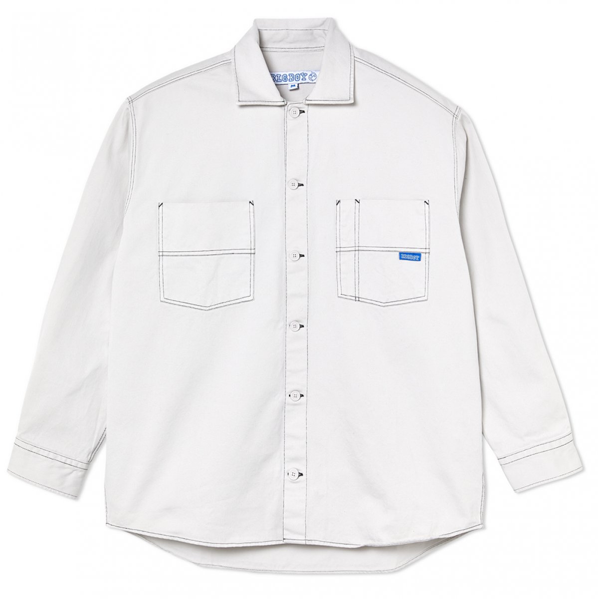 POLAR CAMICIA BIG BOY SHIRT OVERSIZE WHITE POLAR SKATE & CO.