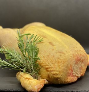 Mezzo pollo tagliato a pezzi