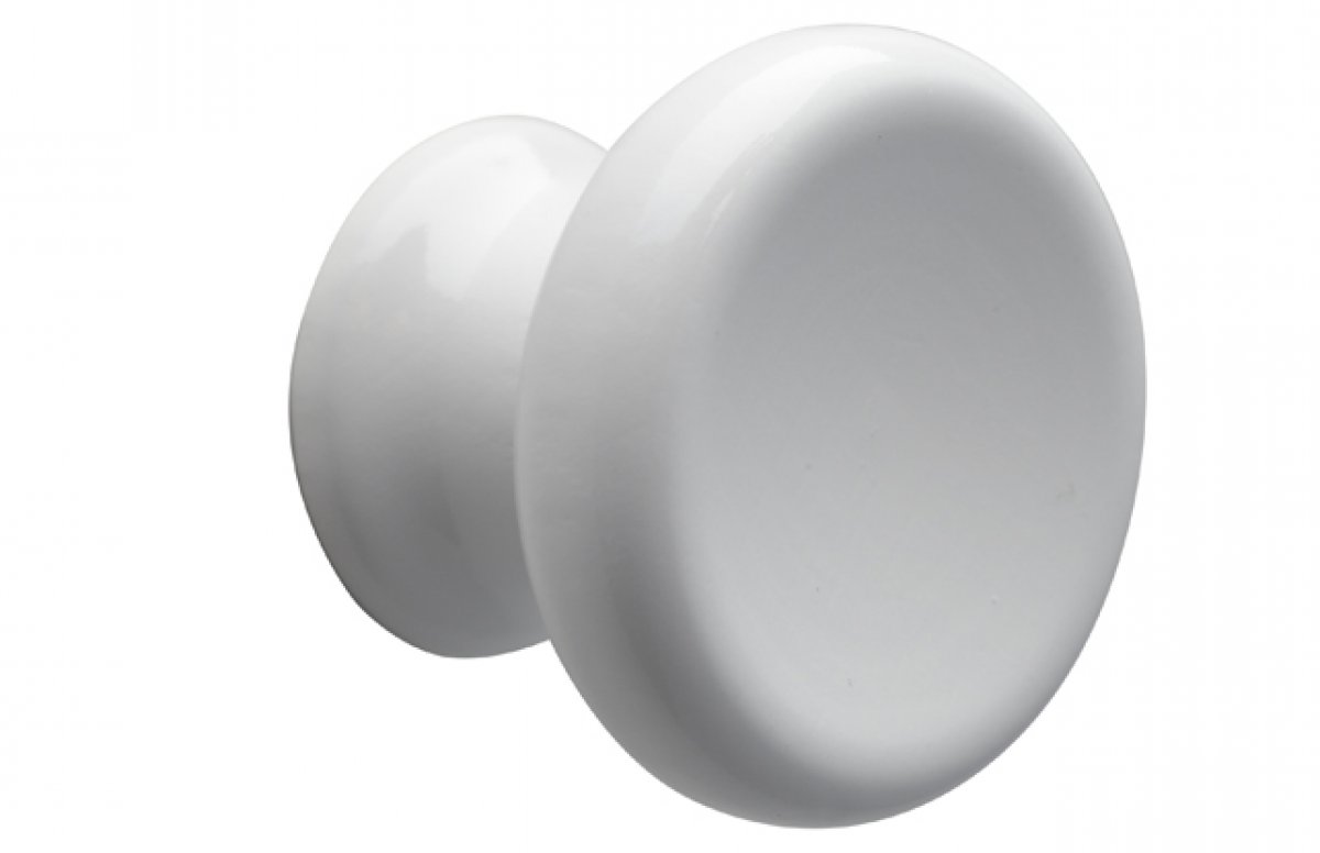 Pomolo in legno tornito Ø 28 mm alto 22 mm base Ø 19 mm con bussola ottone completo di vite M4 x 25 MITAL